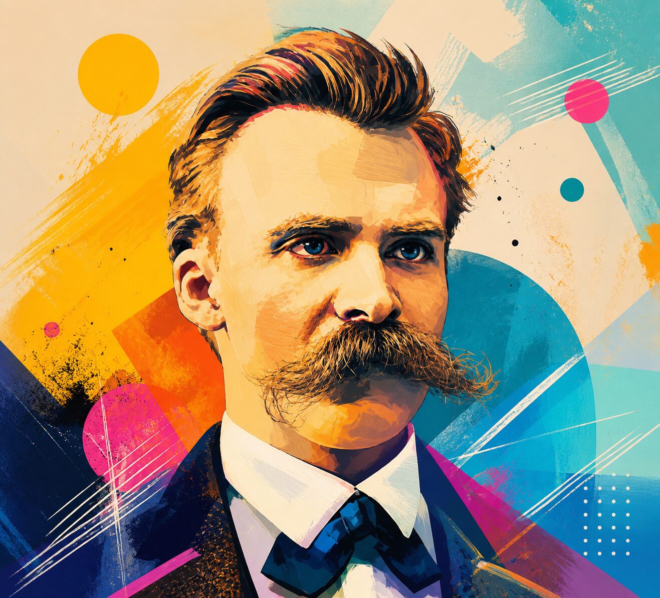 Friedrich Nietzsche auf seiner Reise, das Geheimnis des Menschen und der Welt zu entschleiern © ChatGPT