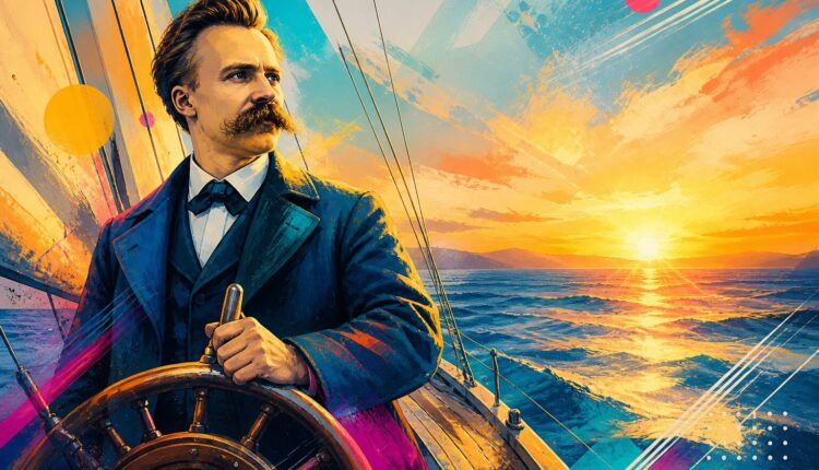 Friedrich Nietzsche auf seiner Reise, das Geheimnis des Menschen und der Welt zu entschleiern© ChatGPT